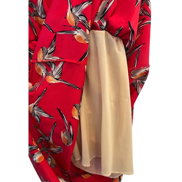 Audrey 3 + 1 Bird Print Dress - Picture 5 of 7